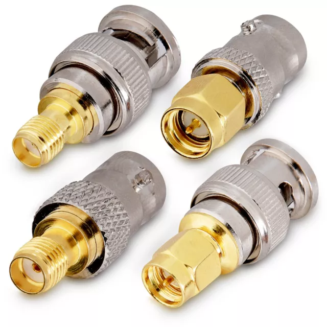 Set de 4x Adaptadores SMA a BNC para radio antena