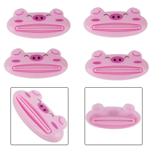 Accesorios de baño exprimidor de pasta de dientes dispensador de pasta de dientes blanco 4 piezas