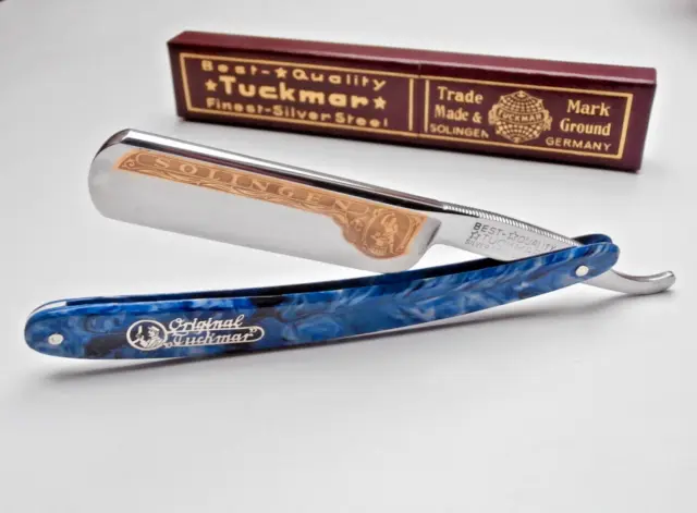 Rasiermesser TUCKMAR 6/8" Tückmar Straight Razor #555 BLUE Solingen, Top ANSEHN!