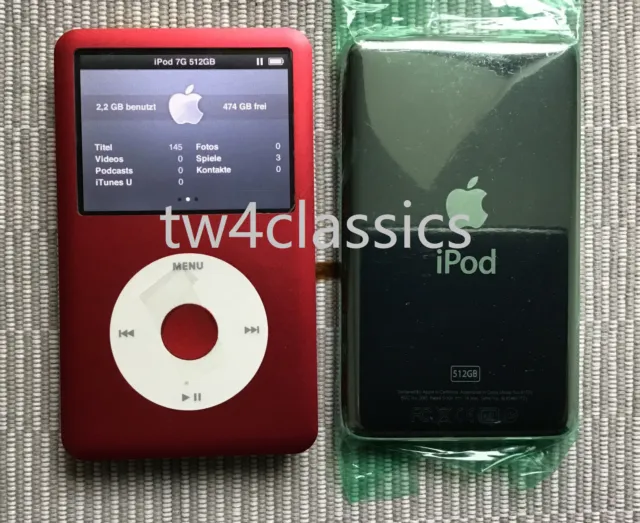 Apple iPod classic RED - 128GB 256GB 512GB 1TB - *NEU* - 6th 7th 7G