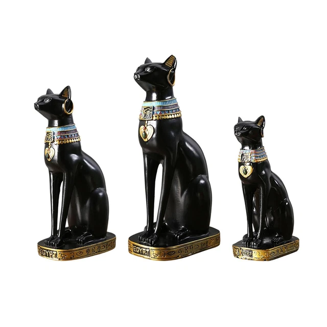 VGEBY Statue De Chat Noir Décorative Pour Jardin Et Maison - Maison