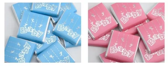 Baby Shower Chocolate Favours - Neapolitan Squares - Gender Reveal Christening