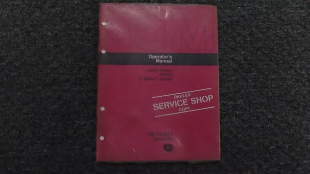 John Deere JD 555 Crawler Loader Owner Operator Maintenance Manual OMT42514