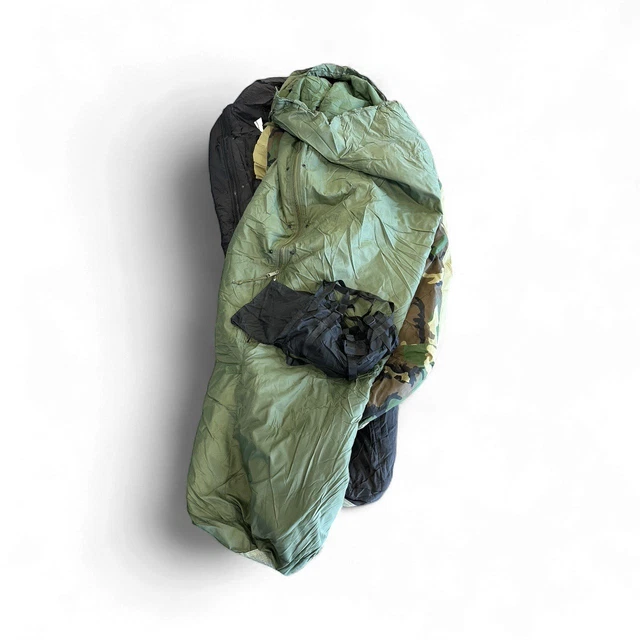 USGI 4-PIECE MODULAR Sleep System MSS Woodland Gore-Tex Bivy Patrol ...