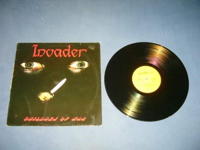 INVADER --- rare original 1985 CHILDREN OF WAR LP!!! heavy metal