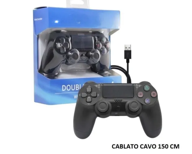 Controller Joypad Compatibile Plays 4 Cablato 150 cm Gamepad Dual S. Analogico
