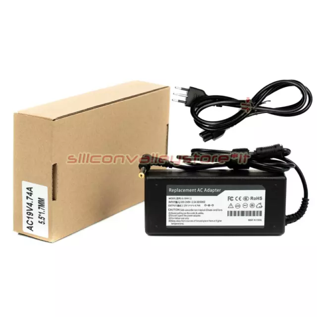 ALIMENTATORE X NOTEBOOK ACER 19V 4,74A 90W 5,5mm 1,7mm