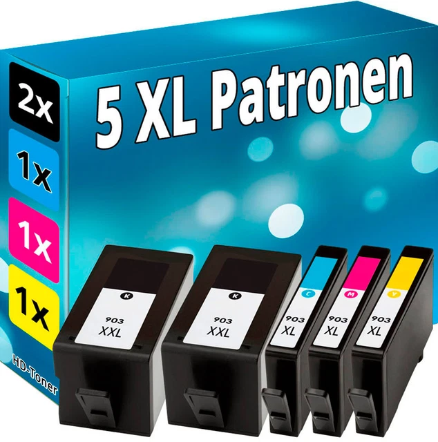 5x Stampante Cartucce 903-XL per HP Officejet 6950 6960 6962 6968 6970 6975 6978