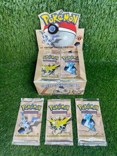 MINT BOX FRESH - Pokemon 1st Edition Fossil Booster Pack | FACTORY SEALED WOTC