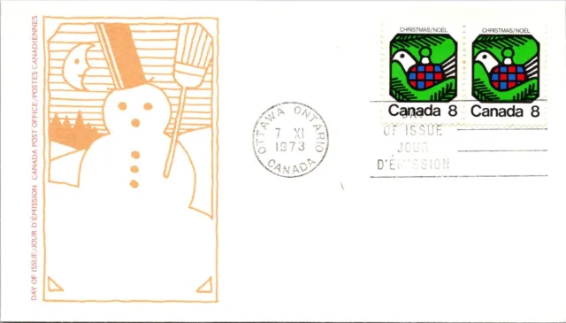 Canada 1973 FDC Christmas Cover - Ottawa, Ont - Pair - F76609