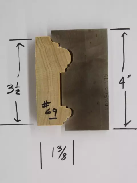 Shaper / Molder Custom Corrugated Back / CB Knives For 1 3/8" x 3 1/2" Casing