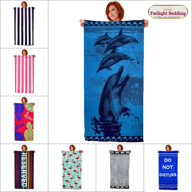 Extra Large 100% Cotton Pool & Beach Towel Bath Sheet Quick Dry Bathroom Towels