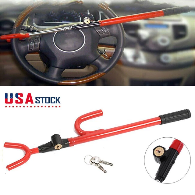 UNIVERSAL STEERING WHEEL Lock The Club Twin Hooks Anti Theft Car Van