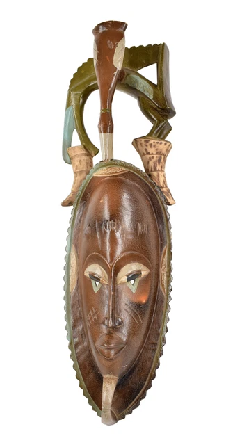 Guro Yaure Portrait Mask Birds Cote d'Ivoire African Art