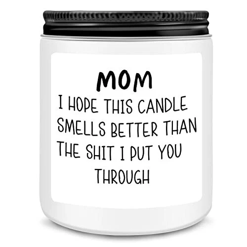 Christmas Mom Gifts from Daughter Son,Gifts for Mom,Mom White i hope candle
