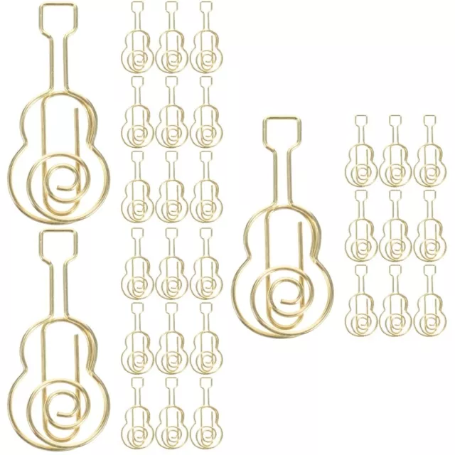 150 Pcs Small Paper Clips Violin Shaped Bookmark Clips Flexible Paperclips