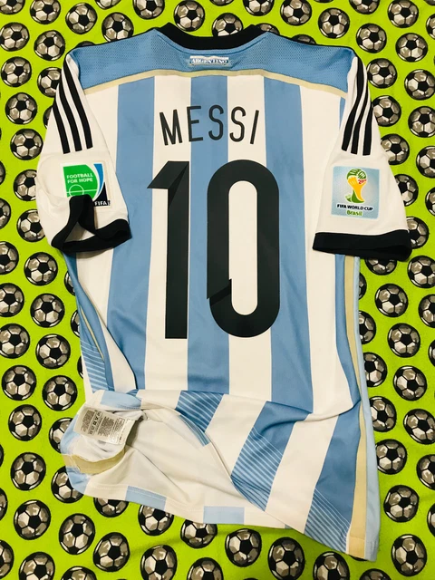 LIONEL MESSI 2022 World Cup Argentina White Blue New Mens 1X Large