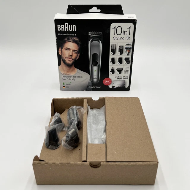 Kit de cortadoras de cabello y cortadoras de cabello Braun para hombre, MGK7221 10 en 1
