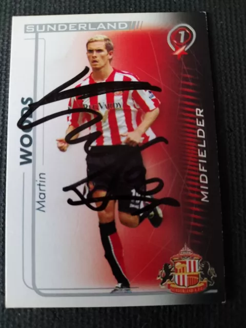 Shoot Out 2005-2006 signed Martin Woods Sunderland card