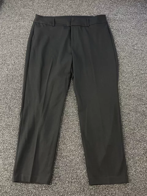 Michael Kors Crop Ankle Black Dress Pants Ladies 14 W Knit Stretch Comfort Wear