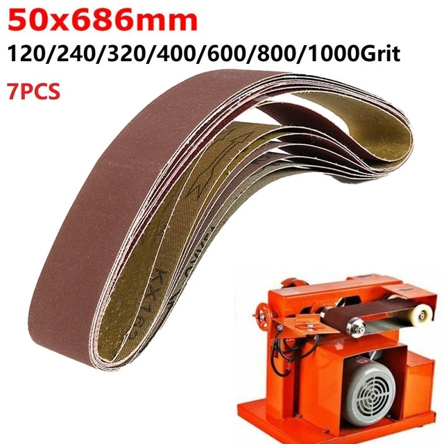 7* 50 x 686 mm ceinture abrasive de ponçage pour ponceuse à broyer métal/bois