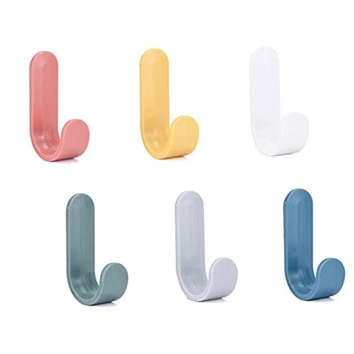 12 Pack Adhesive Hooks Utility Wall Hooks Key Hooks for Wall Decorative Key Hook