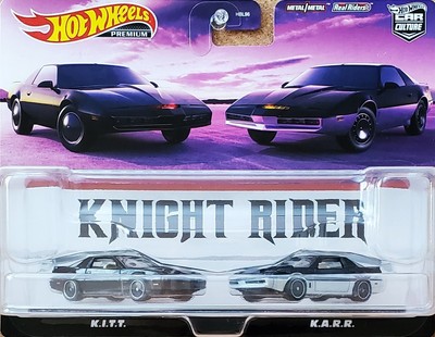 HOT WHEELS PREMIUM Car Culture Knight Rider K.I.T.T. K.A.R.R. Pack de 2