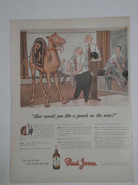 Magazine Ad* - 1942 - Paul Jones Whiskey - World War II - Camel (#1)