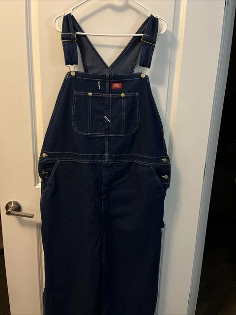Dickies Bib Mens Denim Overalls Size 40 x 32 NWT Carpenter
