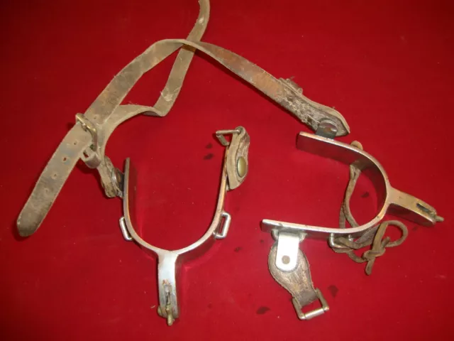 Cowboy spurs, made by Crockett, stainless steel