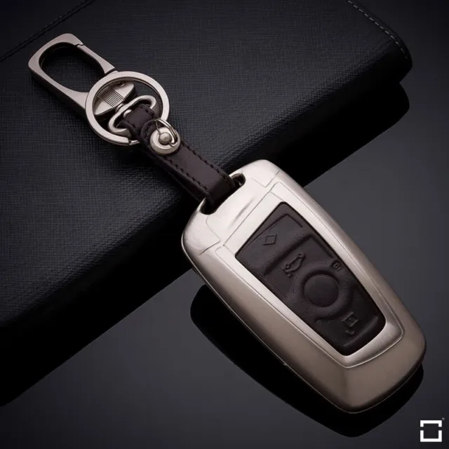 Alu Schlüssel Cover für BMW Schlüssel inkl. Lederband (vefügbar in