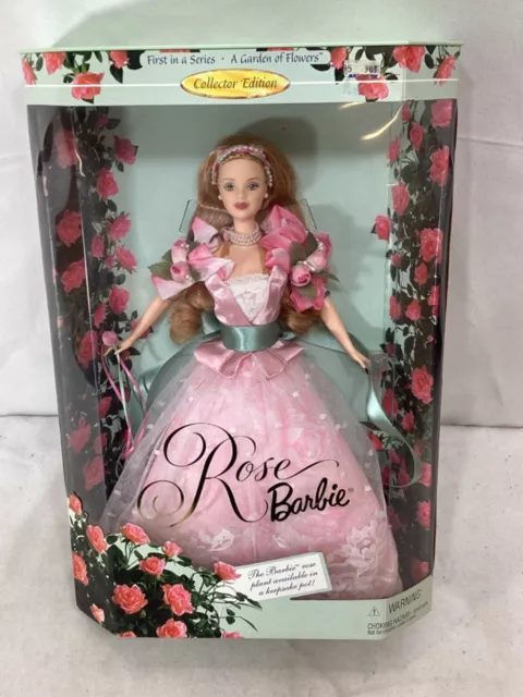 1998 Mattel Rose Barbie Doll Garden of Flowers Series NEW Boxed Sealed FREESHIP