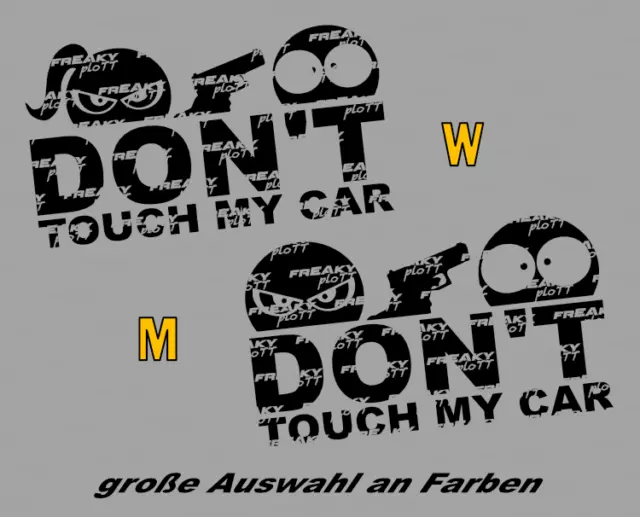 DONT TOUCH MY CAR BIKE Aufkleber girl girly sticker fun jdm schocker  warnung EUR 4,49 - PicClick DE