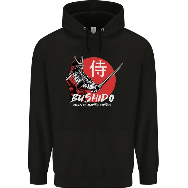 Felpa con cappuccio bambini Bushido Samurai Warrior Sword Ronin MMA bambini