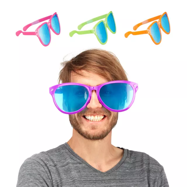 Partybrille groß Riesenbrille Scherzbrille Hippiebrille Spaßbrille Gagbrille JGA