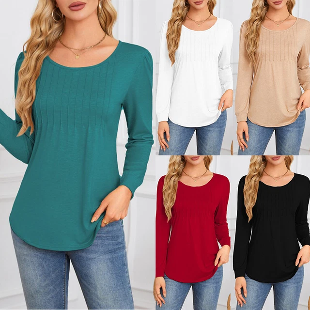T-shirt Manches Longues Pour Femme Beluring - Col En V Avec Boutons - Viscose/élasthanne - Coupe élégante