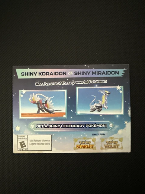 Shiny Koraidon and Shiny Miraidon will have in-store distributions for Pokémon S