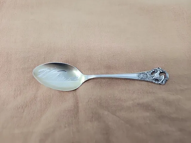 Wilmont MN Sterling Souvenir Spoon 5 1/8" with Eagle and State Seal