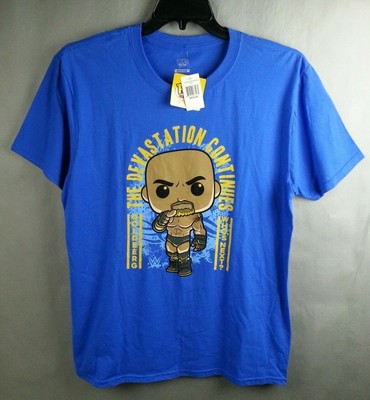 NWT Bill Goldberg The Devastation Continues WWE Shirt Blue Size M Funko Pop