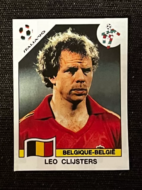Sticker Panini World Cup Italy 90 Leo Clijters Belgique # 331 Recup Removed