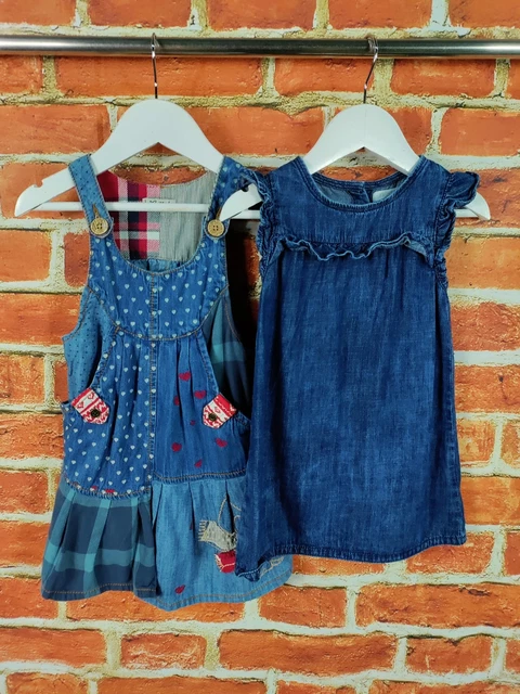 Pacchetto Abito Bambina Età 18-24 Mesi Prossimo Denim Pinafore Gratty Kids 92Cm