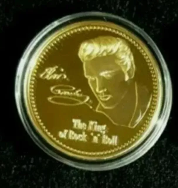 Elvis Presley Gold Coin in Case New