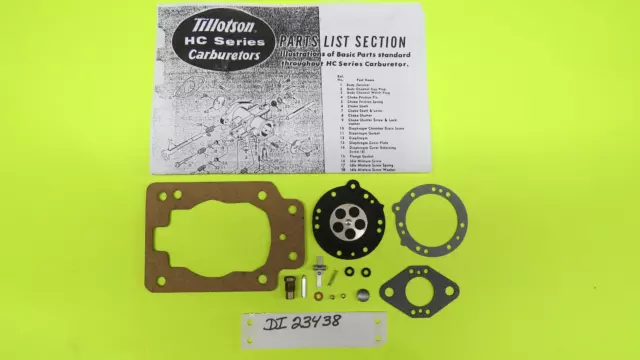 Tillotson HC16A Carburetor McCulloch MAC15 Chainsaw Basic Carb Kit