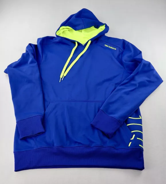 New Balance Hoodie Men’s Size Large Blue Sport Running Gym Sweater Lightning Dry