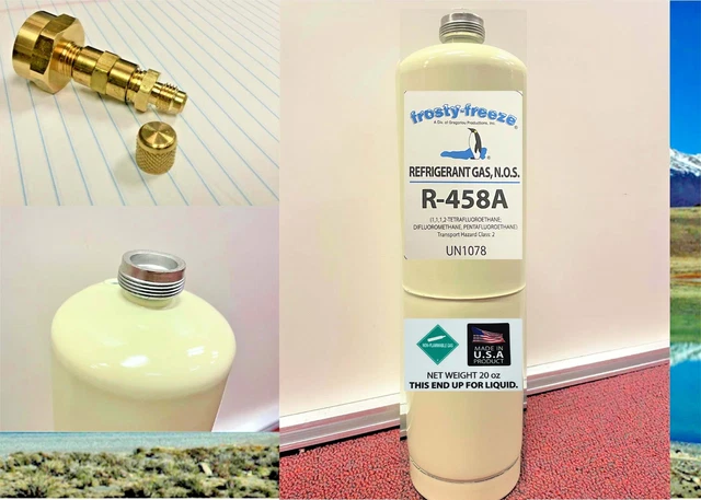 R458a, Refrigerant, EPA APPROVED & eBay Allowed, 20 oz., TDX-20, Bluon