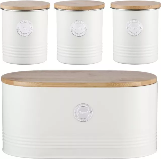 Typhoon Living Tea,Coffee,Sugar,Pasta,Bread Bin Storage Canister With Bamboo Lid