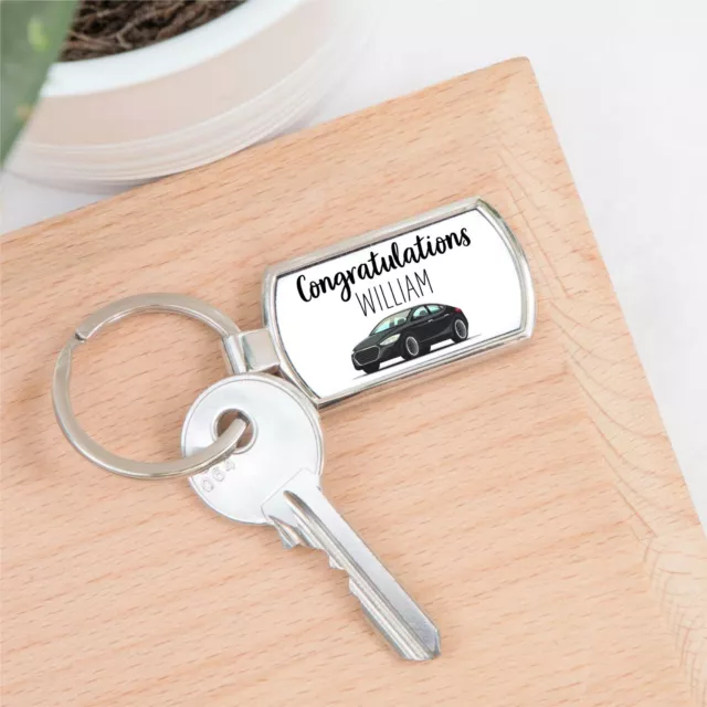 Personalised Congratulations Car Metal Keyring Keepsake Gift Passed Driving Test