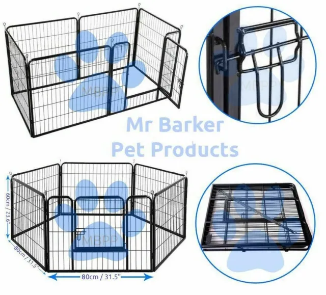 Heavy duty 6pc dog puppy whelping cage/pen rabbit guinea pig run outside playpen 3