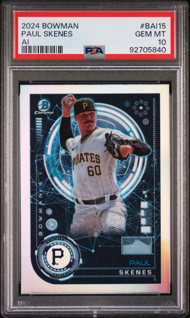 BOWMAN 2024 CROMO Paul Skenes Bowman AI BAI-15 Pittsburgh Pirates PSA