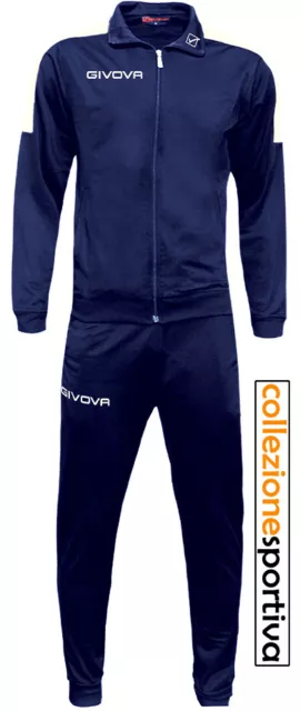 TUTA UOMO/DONNA GIVOVA REVOLUTION TRAINING PERÙ SPORT RELAX-TR033 col.blu/bianco